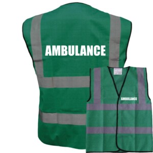 Ambulance green hi vis medical vest