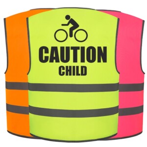 Cycle childs caution child