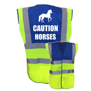 Premium caution horses hi vis vest