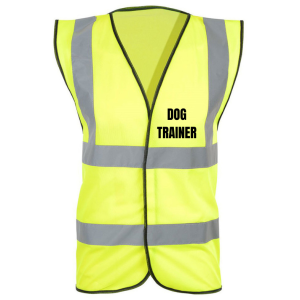*sale* dog trainer yellow hi vis vest