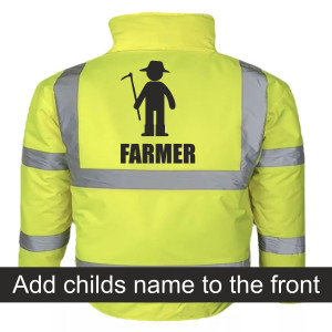 FARMER FLUORESCENT KIDS YELLOW BOMBER JACKET