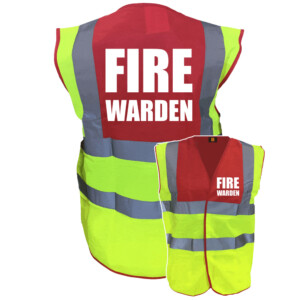 Premium fire warden hi vis vest