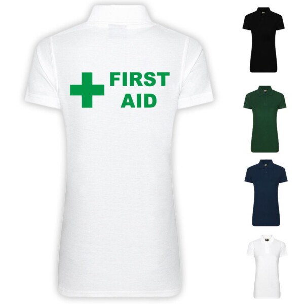 First aid ladies polo shirt
