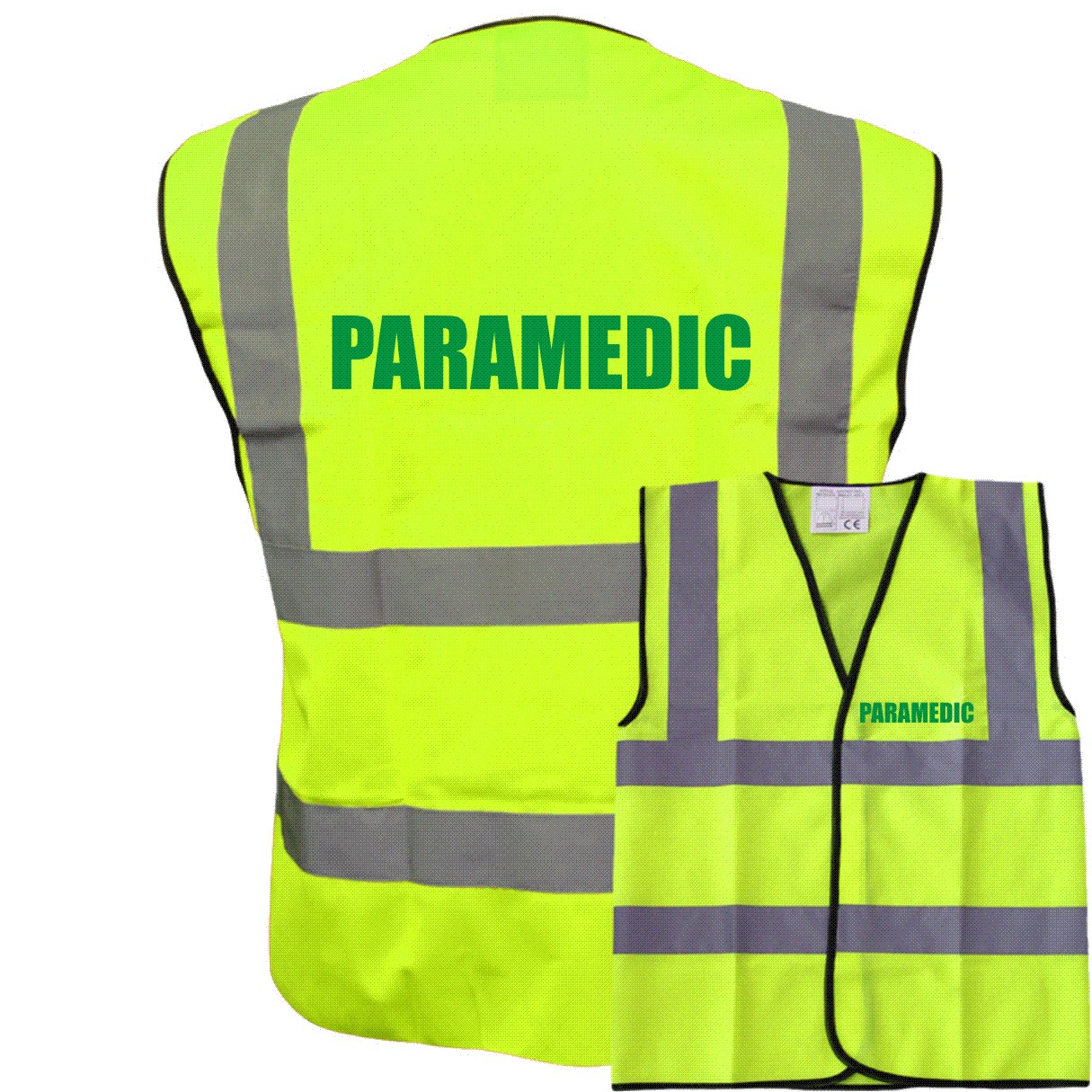 4 Sizes Events Paramedic Green Safety Reflective Hi Visibility Vest Riding 