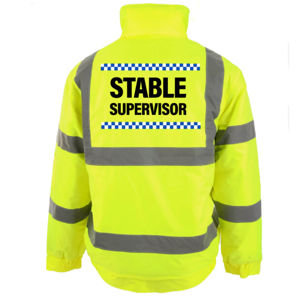 Sillitoe stable supervisor yellow bomber jacket