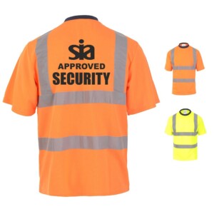 Security SIA approved t-shirts hi vis