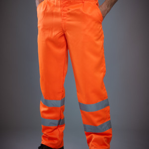 Yoko Hi-Vis Poly/Cotton Work Trousers, 2 Colour Options