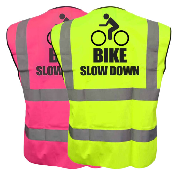 Bike slow down hi vis vest