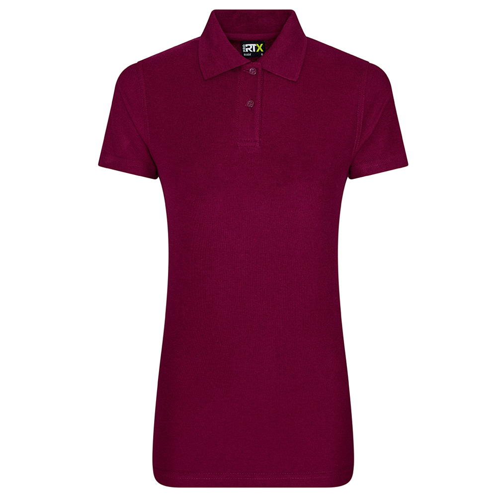 Burgundy Ladies Fitted Polo Shirt Brook Hi Vis High Quality