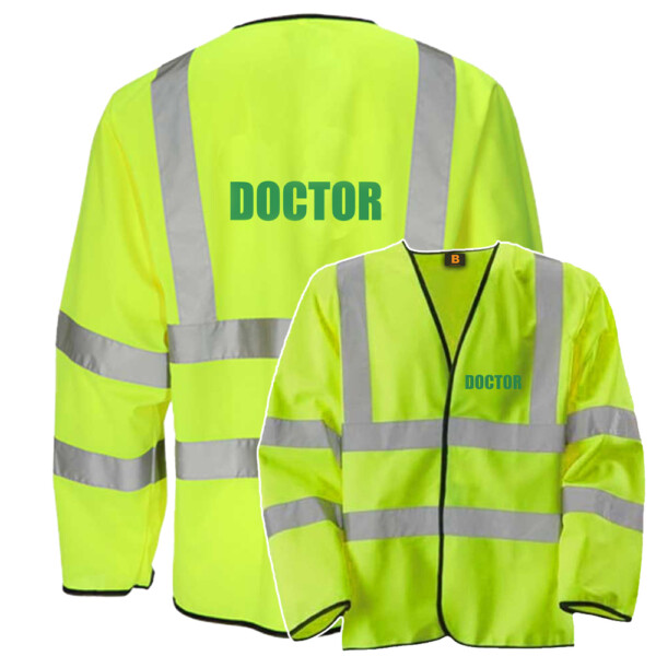 Doctor yellow long sleeve hi vis vest