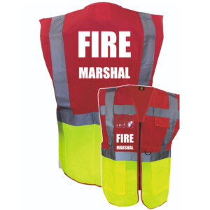 Fire marshal premium zipped hi vis vest