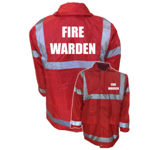 Hi vis fire warden red parka
