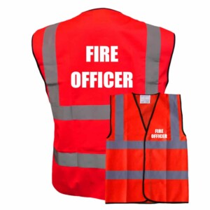 Fire Officer Red Hi Vis Vest