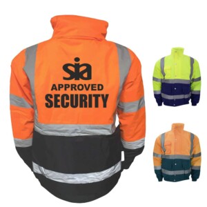 Security SIA approved two tone hi vis bombers