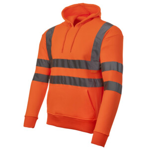 Orange hi vis pullover hoodie