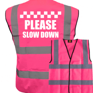 Please Slow Down Sillitoe Pink Vest-0