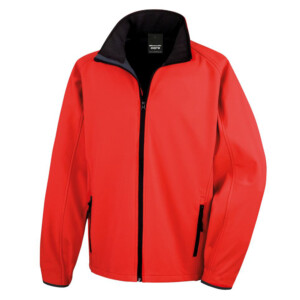 Red soft shell jacket
