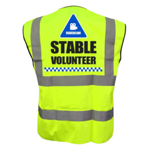 Ridercam stable volunteer hi vis vest