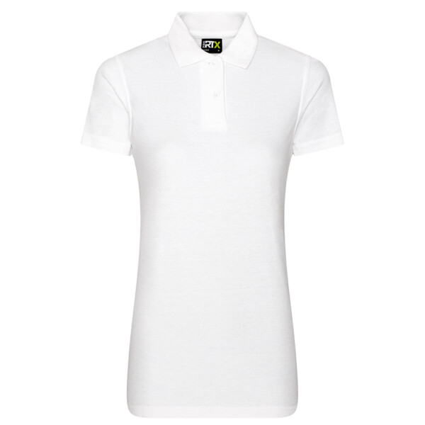 White ladies fitted polo