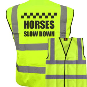 Horses Slow Down Sillitoe Yellow Vest-0