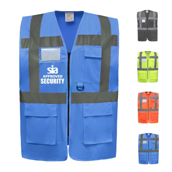 Executive SIA security hi vis zipped vest